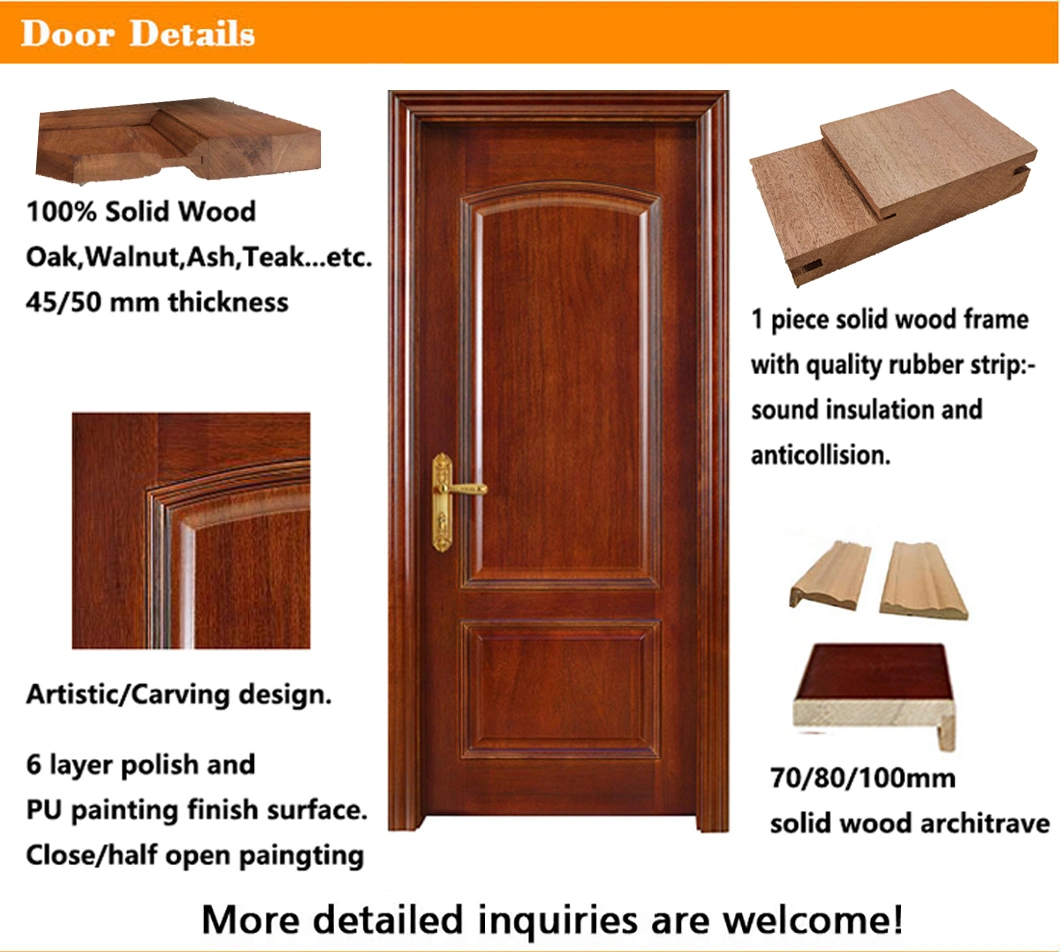Timber Hemlock Door Panel Automatic Sliding Flat Entrance Door Compound Security Door Cheap Wooden Doors Interior Wood 6 Panel HDF Glass Interior Door Skins