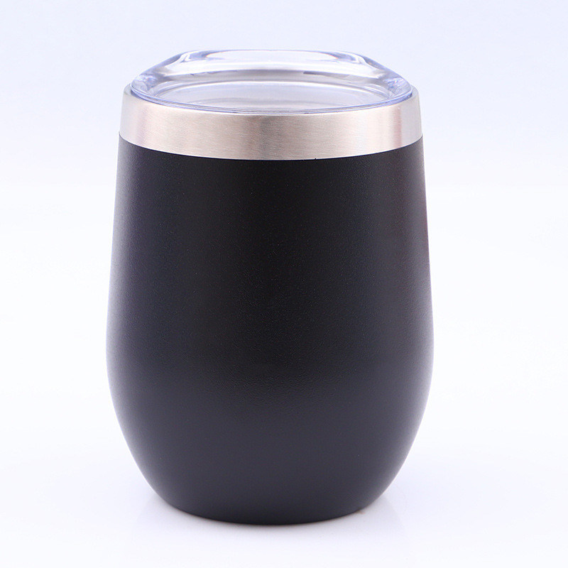12oz Stemless Wine Glasses Stainless Steel Wine Glasses Thermal Double Wall Customized Wine Glass Cup