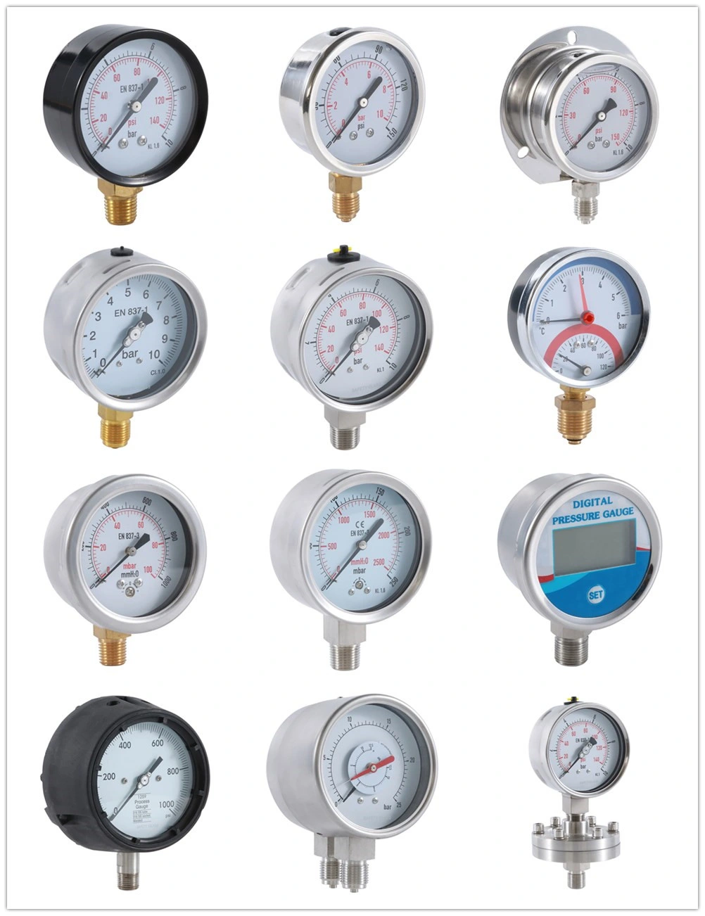 120c Water Thermometer-Hot Water Thermometer-Steam Boiler Temperature Gauge