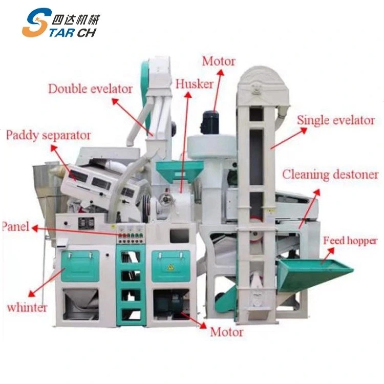 Compact Rice Mill Complete Rice Mill Machine 24tpd Rice Milling Processing Machine