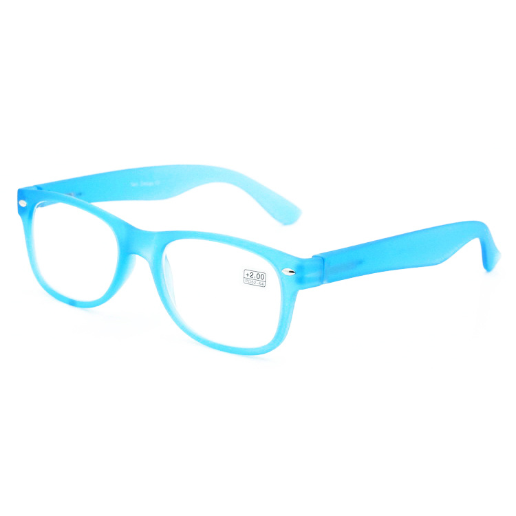 2020 Men Women Neon Rayband Style Plastic Frame Reading Glasses Custom Blue Frame Reading Glasses