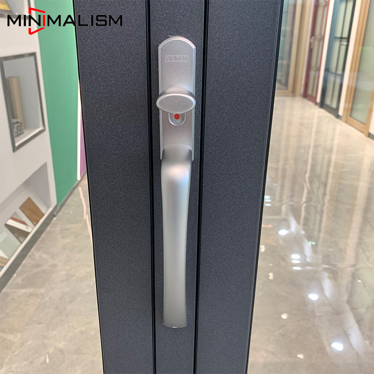 Aluminium Folding Door with Clear Double Glass From Chinese Supplier Finger Protect Series