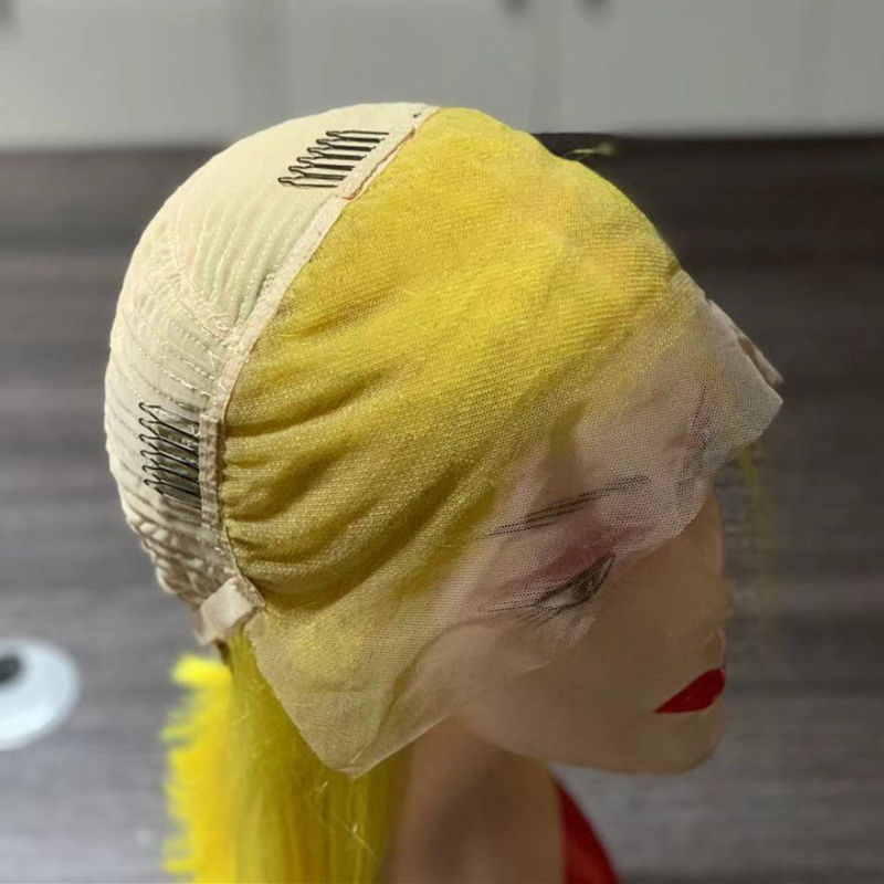 13*4 Frontal Lace 13*4 Frontal Lace Color Yellow Straight Bob Wig 8"-16" in Stock