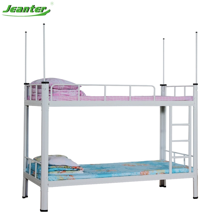 High Quality Metal Bunk Bed with Safety Rail and Anti-Slip Flat Step for School
