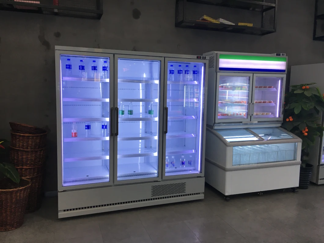 Flat Glass 4 Side Glass Countertop Cooling Displays Chiller