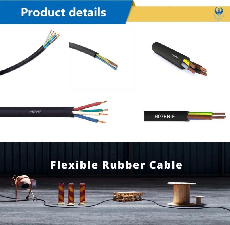 Special Flat Power System Flat Rubber Cable Resistant to High Pressure