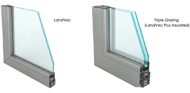 Landvac 8.3mm Condensation Free Tempered Refrigerator Vacuum Insulated Glass Panels for Cabinet Glass Door