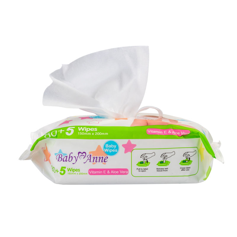 Tender Baby Wet Wipe with Aloe Vera Disposable Face Cleaning Wet Wipes Antibacterial Baby Tissue No Alcohol Antibacterial