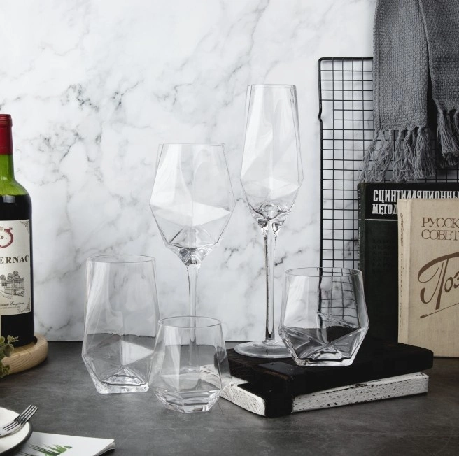 Personalized Custom Goblet Red Wine Glass Diamond Wine Glass Whisky Glass