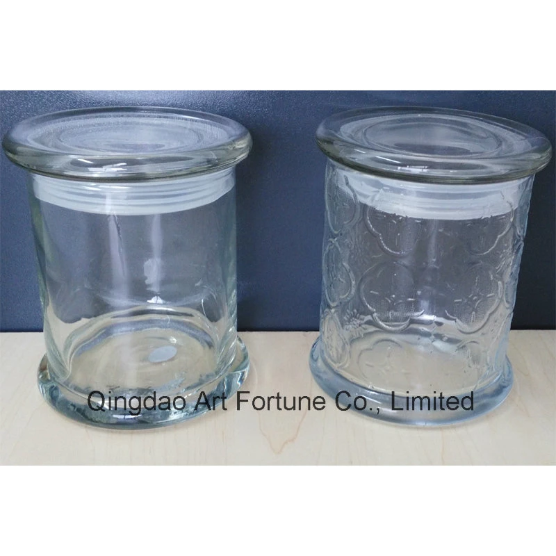 Filled Glass Metro Jar Candle with Flat Glass Lid