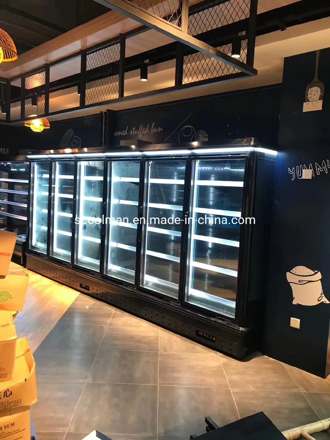 Hot Sale Glass Door Display Fridge with Heating Glass to Anti Frost