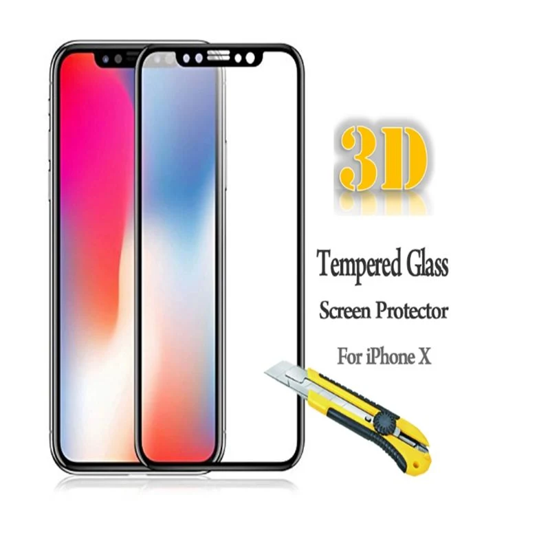 Curved Tempered Glass Screen Protector, Anti-Scratch Anti-Fingerprint, 3dtouch Compatible 9h 5D Curved Mobile Phone Toughened Glass Film