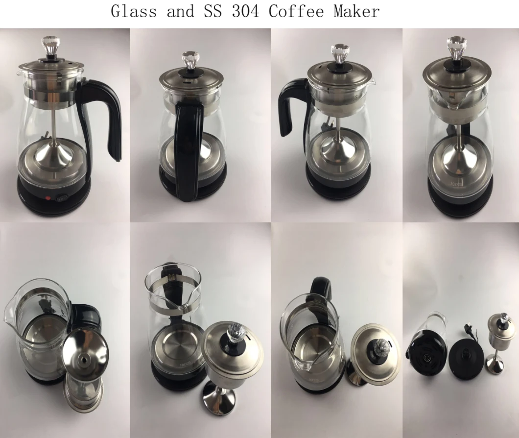 Electronic Glass French Press Tea Kettle with 0.8L