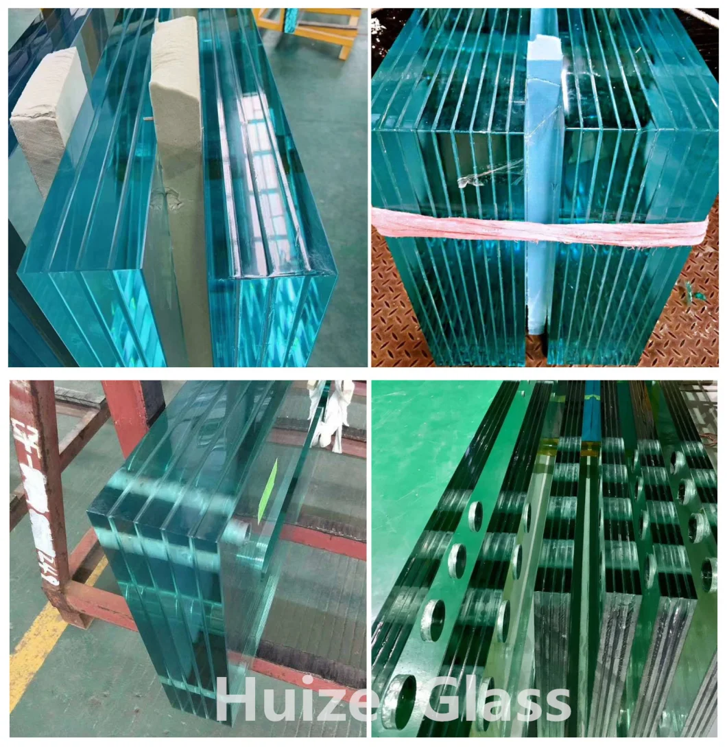 Custom Ultra Clear Laminated Tempered Heat Soak Glass Low Iron Toughened Glass