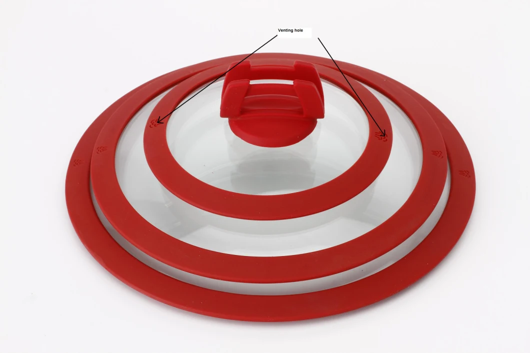 Tempered Glass Cover Glass Lid with Ss Ring for Cook Pans