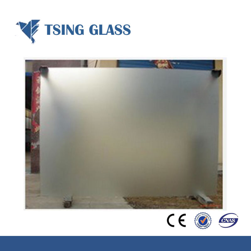 Acid Etched Toughed Glass with Holes/Polished Edges