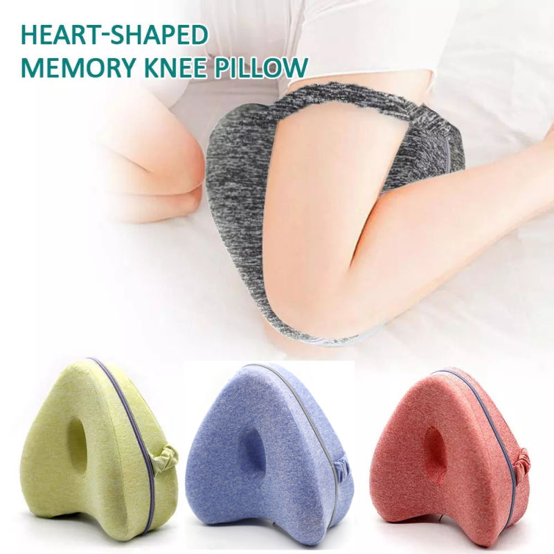 Newest Heart-Shaped Foam Memory Pillow Memory Foam Leg Pillow Orthopaedic Pillow Back HIPS Knee Support Relief Back HIPS Wedge