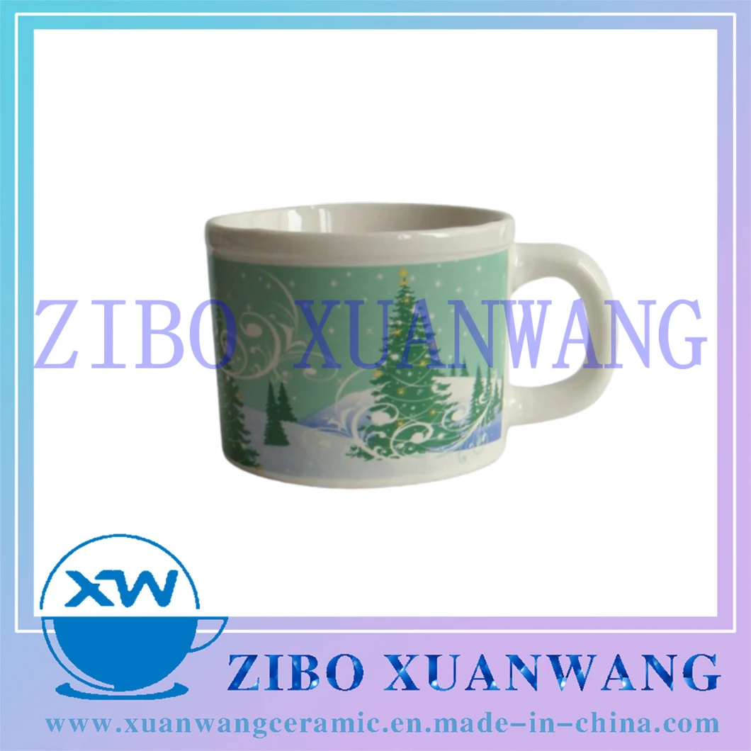 Bucket Shape Ceramic Mug with Full Printing Customized Printing Ceramic Coffee Cup