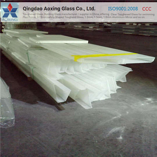 Clear Float/Toughened/Tempered U Profile Glass with Sand Blast