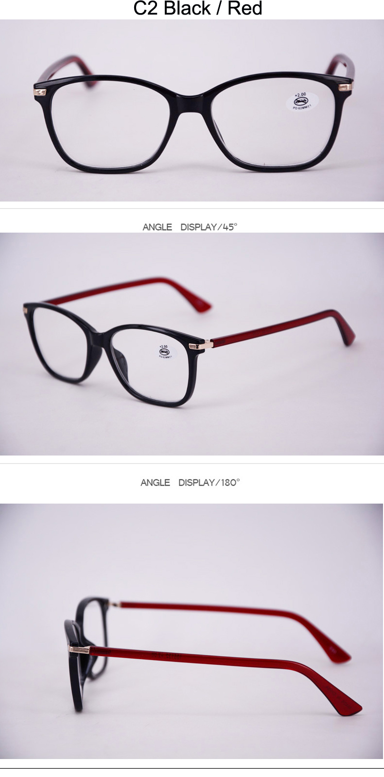 2021 Classical Ready Stock Square Unisex High Quality Presbyopic Glasses Reading Glasses Reader Eyeglasses with Aspheric Power Lens