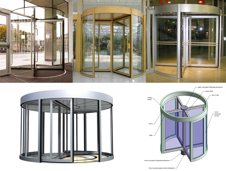 Residential Tempered Glass Automatic Revolving Door