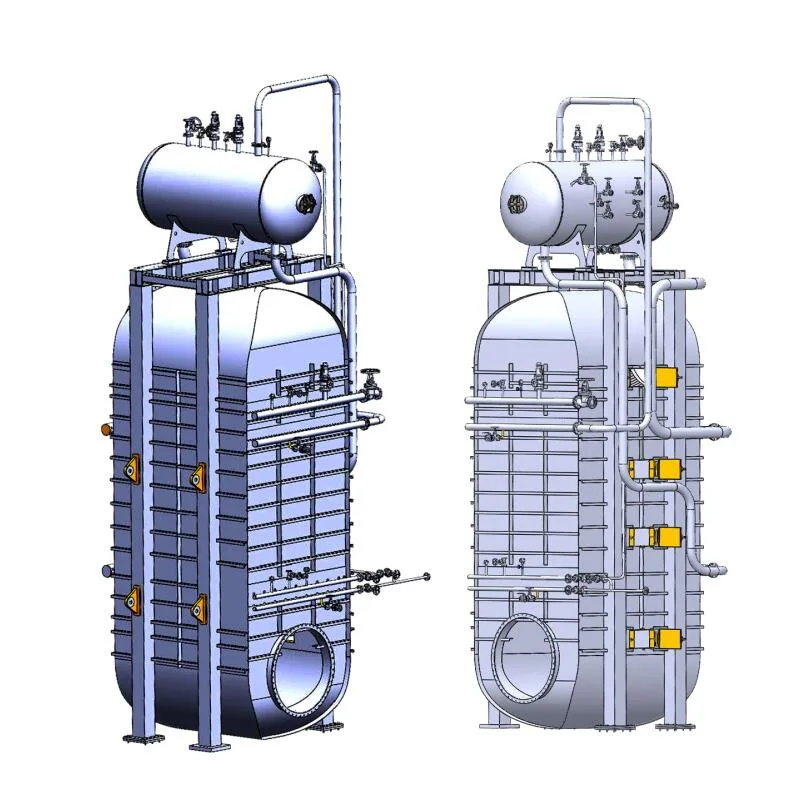 Hfo Generator Set Waste Heat Steam Boiler 6.5t Hrsg for Power Generation