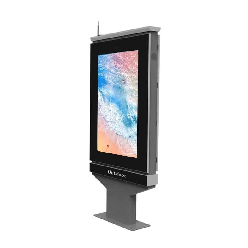 75inch Touchscreen Free Standing Large Outdoor Digital Signage with Anti Glare Glass