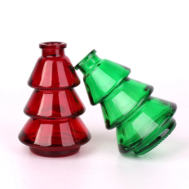 80ml Green Coating Glass Bottle with Stopper Lid for Christmas Gift