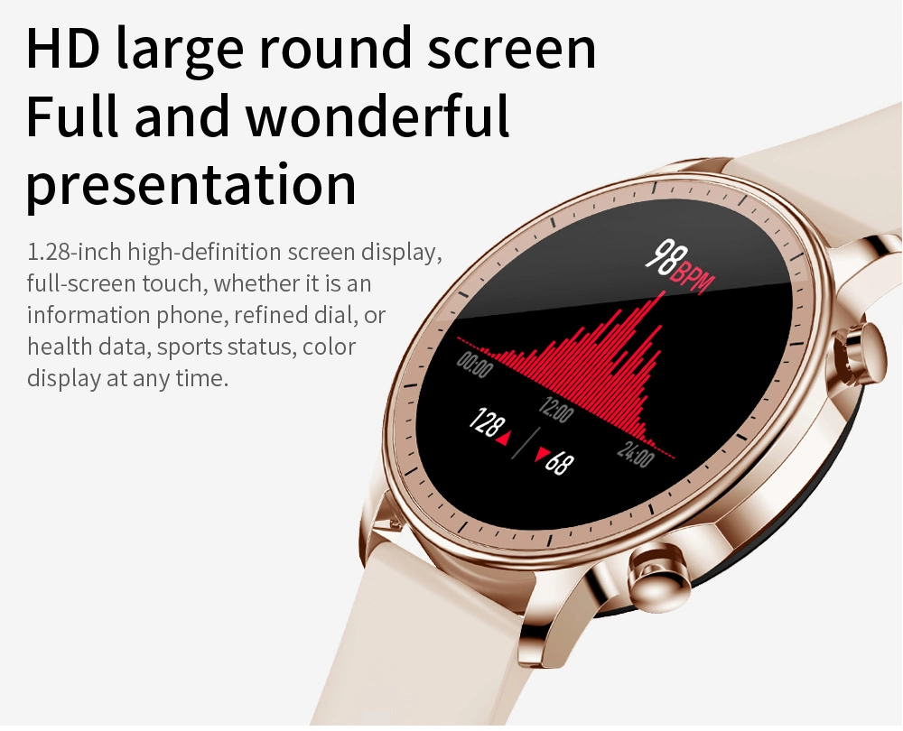 Silicone Smart Watch W29 Customized Smartwatch for Women Blood Oxygen Pressure Monitor Sleep Fitness Tracker Watch