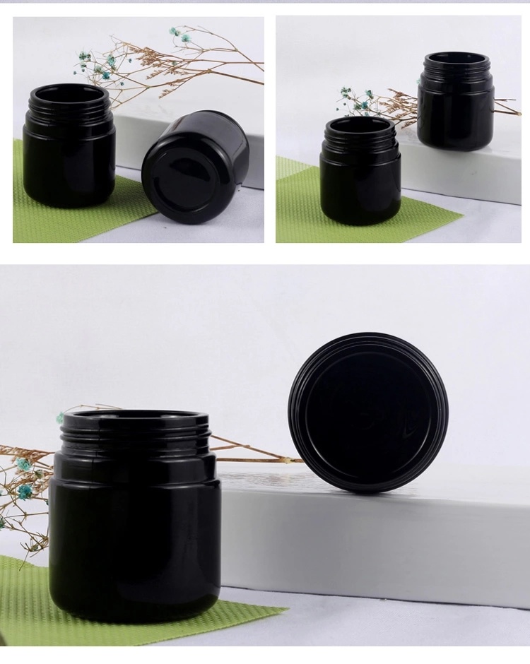 High Quality 100g Jar and Black Round Cream Bottles Glass Jars