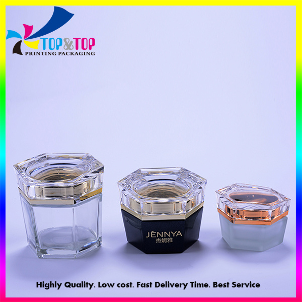 Small Round Glass Cream Jar for Cosmetic Packaging