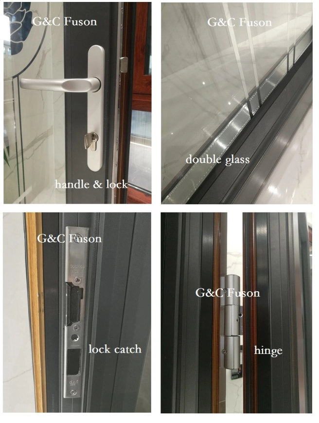 Aluminium Profile Casement Door, Tempered Glass Door
