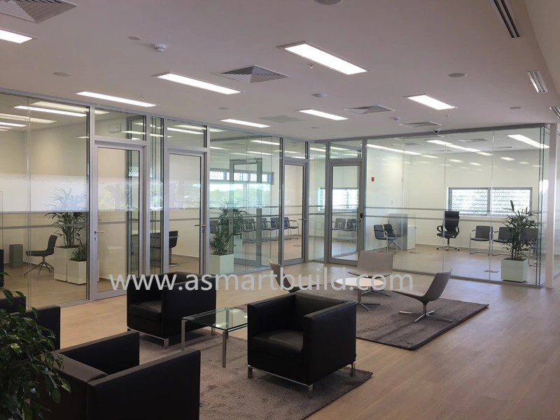 Glass Wall/Office Partition with Design Glass/Curved Office Partition with Ceramic Paint Design Glass/Digital Printing Glass Design for Office Partition