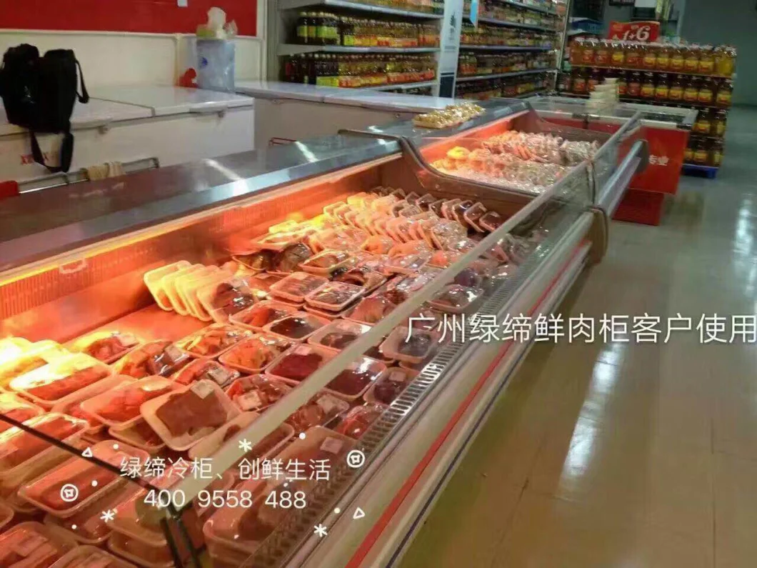 Import Quality Compressor Beef Meat Refrigeration with Glass Door Cover Display Chiller