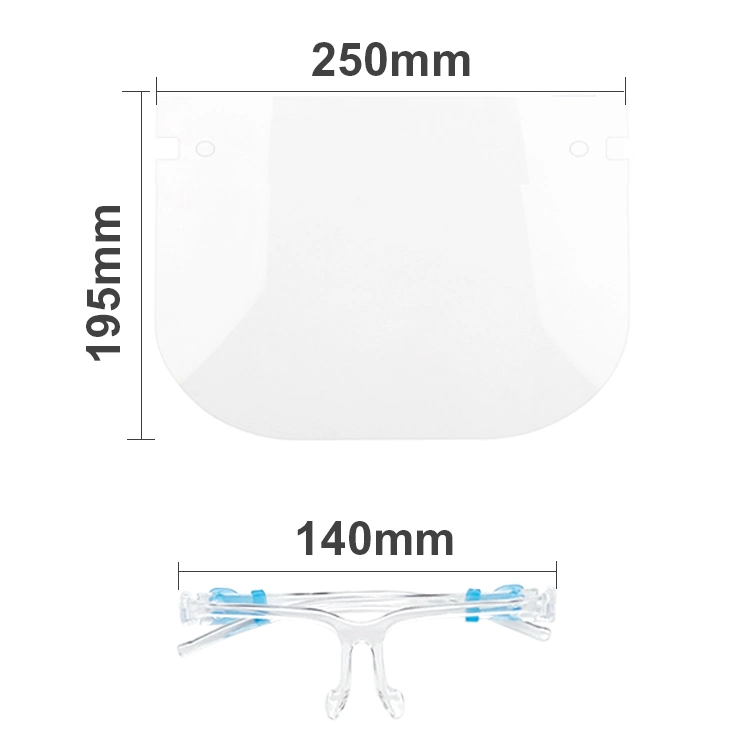 Fashion Reusable Anti Fog Clear Transparent Hat Protection Protect Plastic Glass Protective Face Shield