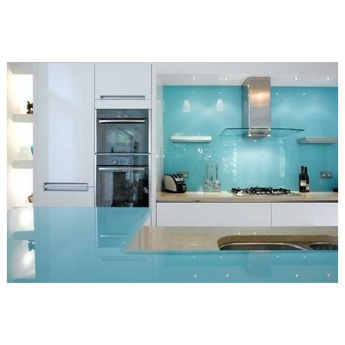 Back Painted Glass Lacquered Glass of Pure White Color Ral 9003 in Customer Size