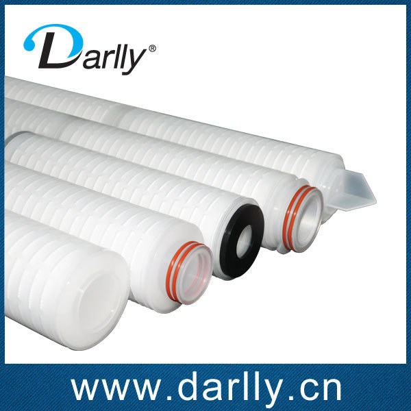 Darlly Hydrophobic PTFE Membrane 0.1 Micron Pleated Cartridge Filter for Filling Breathing Machine