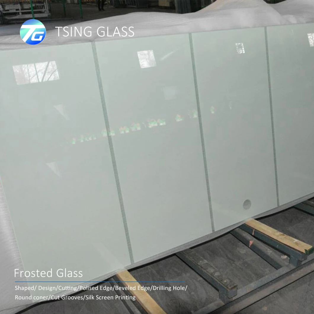 Colored /Clear Acid Etched Frosted Glass Sandblasted Tempered Laminated Glass