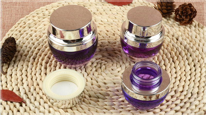50g Round Glass Frosted Gradient Cream Jar for Skin Care