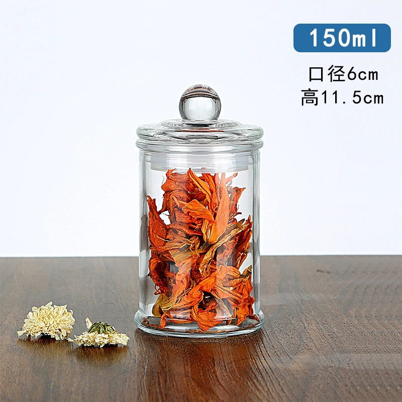 Glass Storage Jars with Clear Glass Lid Glass Food Storage Canister Cookie Jar