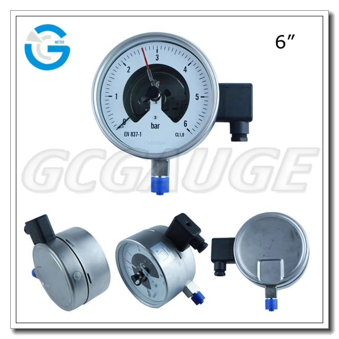 High Quality 4inch Ss Explosion Proof Electrical Contact Pressure Gauge