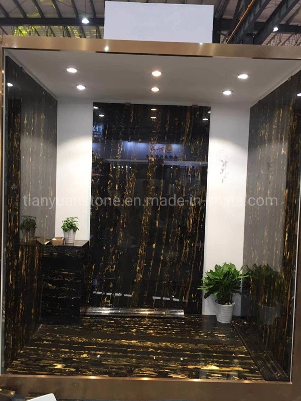 Black & Gold Marble From Afghan (Black Portoro)