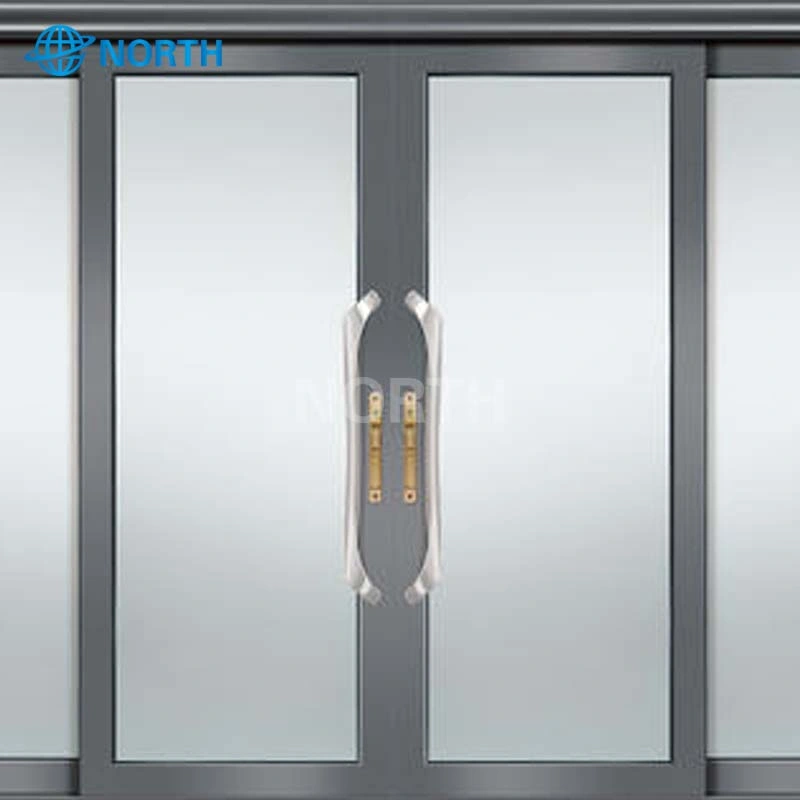 8mm 10mm Aluminium Interior Security Glass Sliding Door Panel Aluminium Glass Window Wall System Glass Storefront Partition Aluminum Glass Folding Door