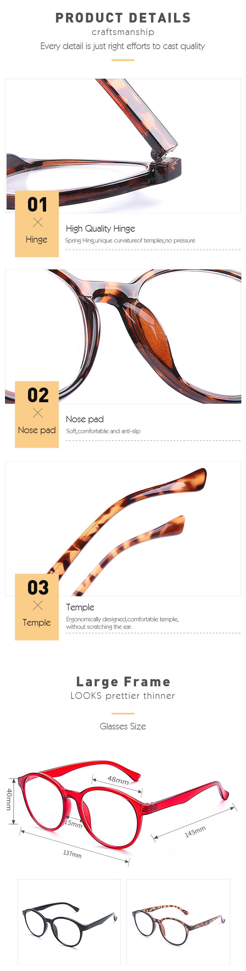 New Hot Sell Ladies Reading Glasses Trendy Reading Glasses Wholesale