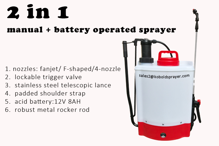 16L Agricultural Electric Back Two in One Sprayer for Crop Protection