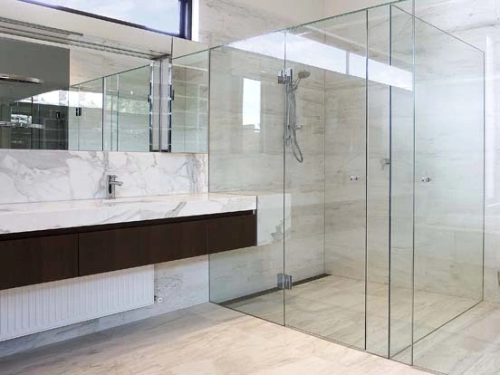Frameless Bathroom Tempered Glass Shower Door with En12150