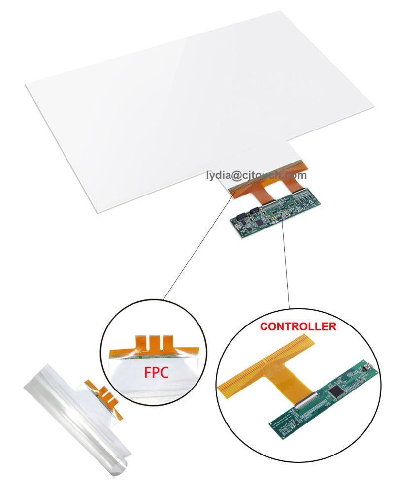 Cjtouch 70 Inch USB Pcap Capacitive Touch Screen Glass Film Overlay