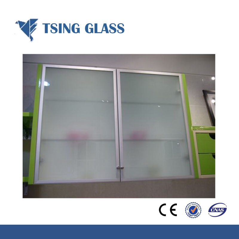 Acid Etched Toughed Glass with Holes/Polished Edges