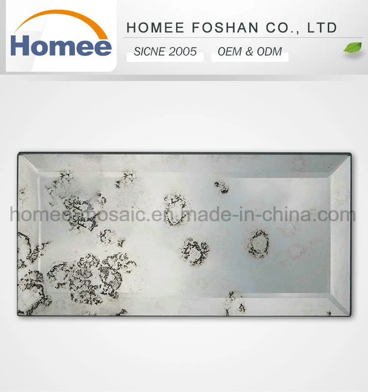 Antique Silver Beveled Glass Mosaic Mirror Tile