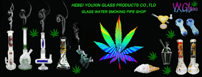 Green High Borosilicate Glass Hookah Glass Pipe Glass Water Pipes DAB Rig Recycler